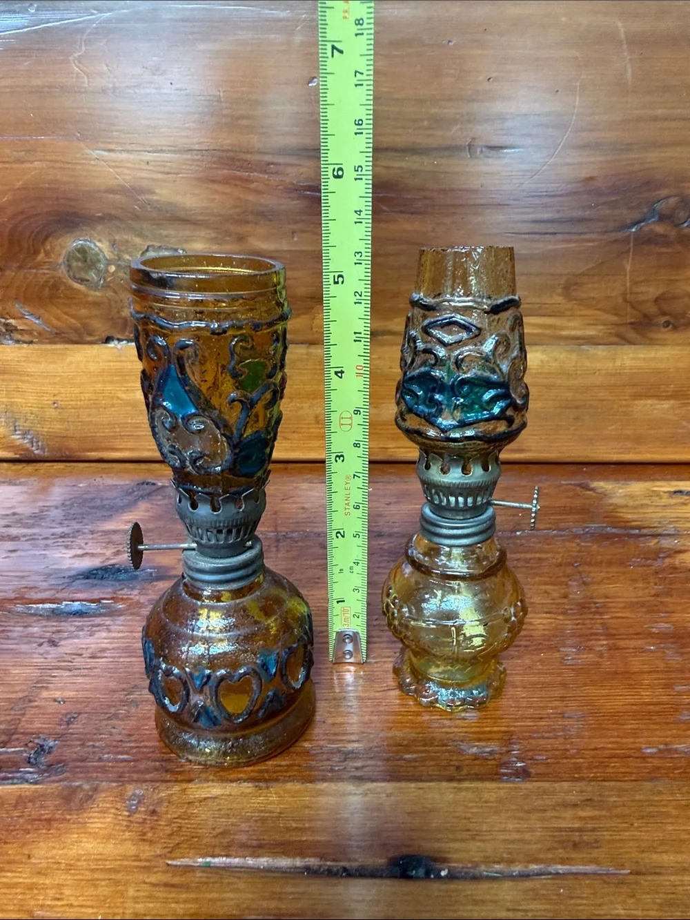 🕯️ 2 Sailboat Mini Oil Lamps 1960’s-1970’s